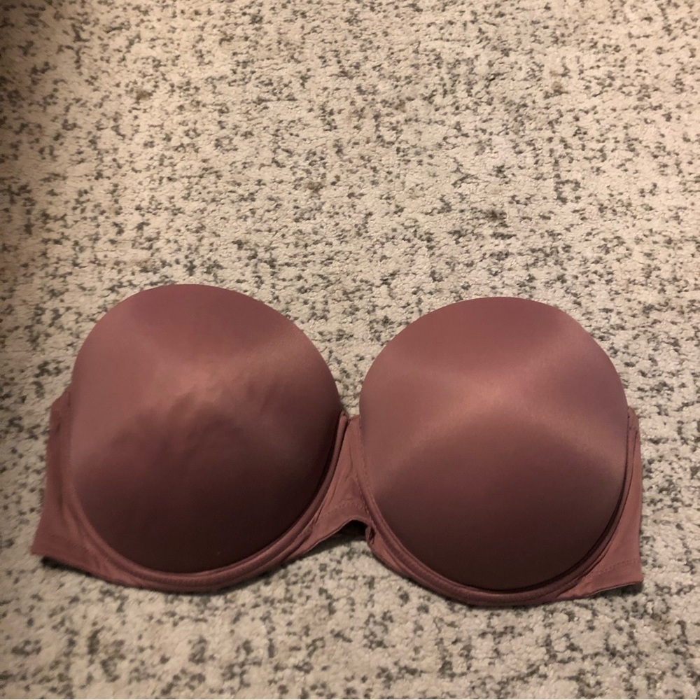 PINK Victoria’s Secret Purple Wear Everywhere Multi-Way Push Up Strapless Bra